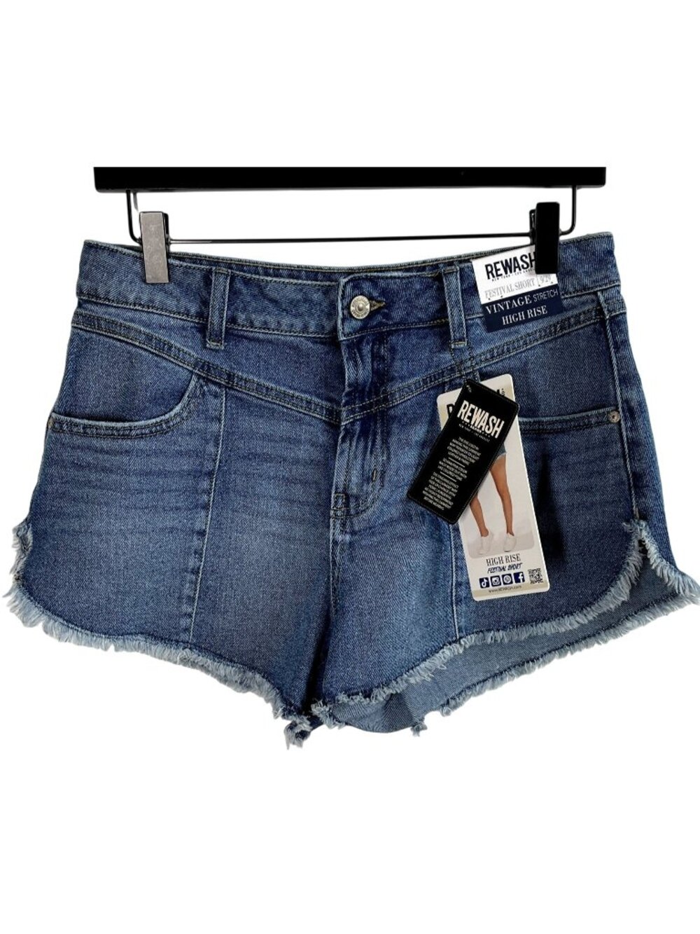 Rewash Womens 9 29 High Rise Denim Shorts Stretch Cutoff Frayed NWT